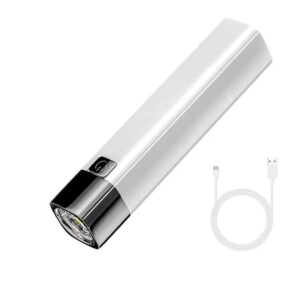 Mini Portable USB Rechargeable LED Flashlight + Power Bank